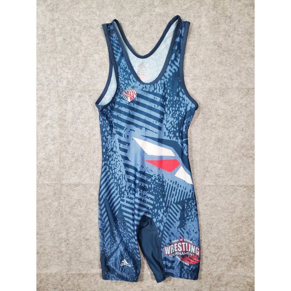 Adidas Team Iowa State Wrestling Championship‎ Singlet Men's Size AS Climalite